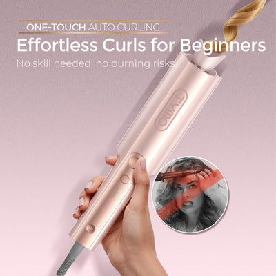 TYMO long barrel detail highlighting extra length for long hair and faster coverage