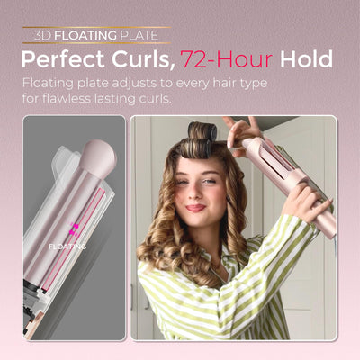 TYMO tourmaline ceramic texture close-up promoting glossy, frizz-reduced results