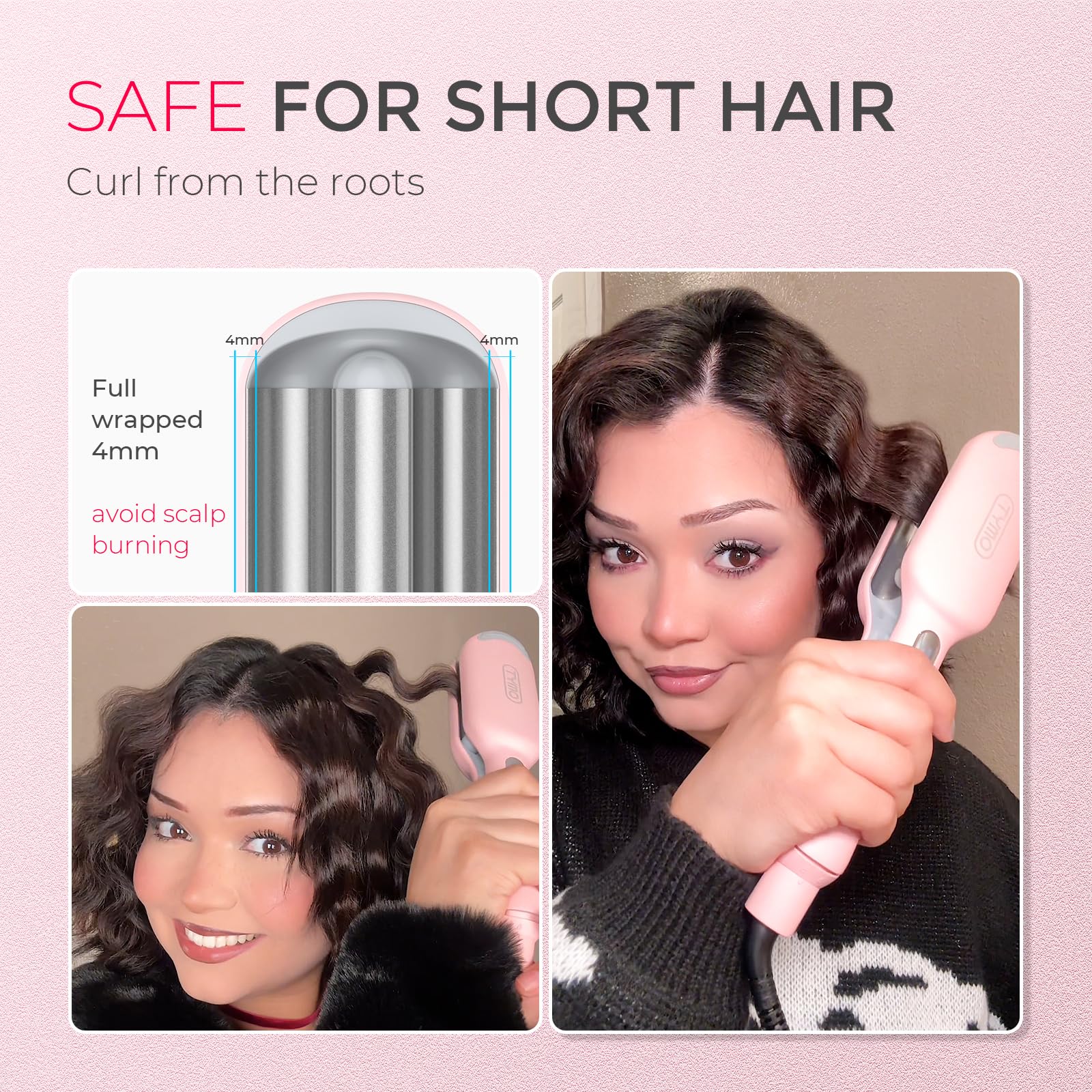 TYMO ROVY styling hair in progress demonstrating quick wave creation
