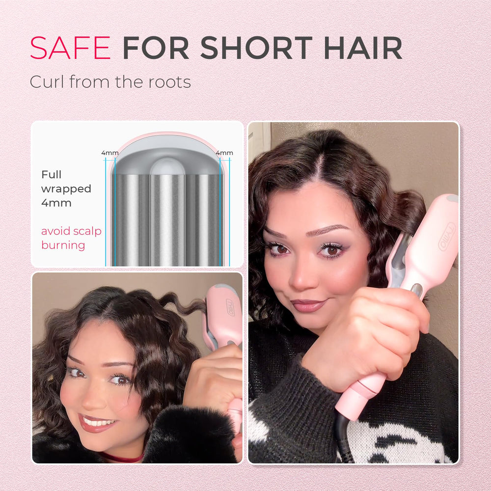 TYMO ROVY styling hair in progress demonstrating quick wave creation