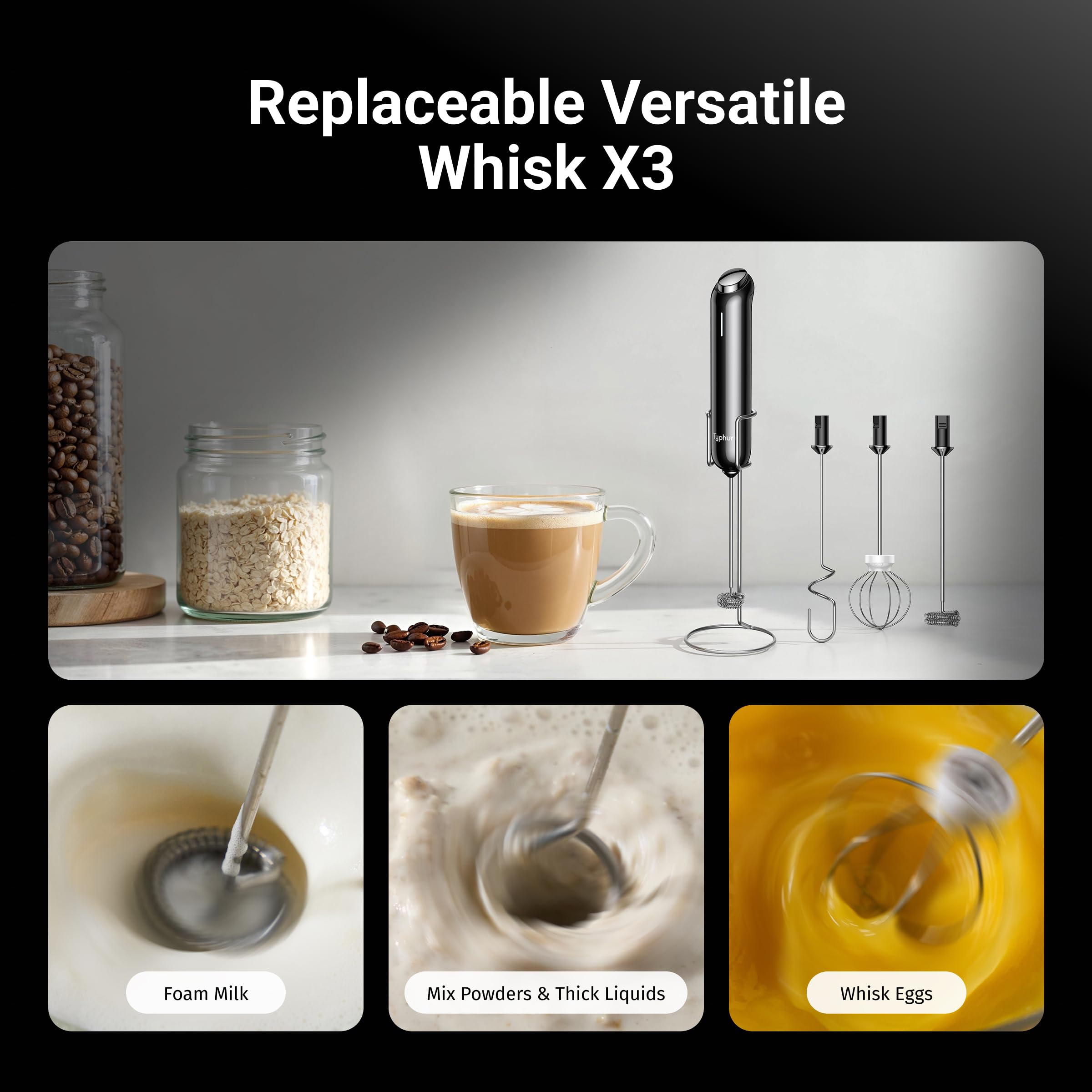 Typhur comparación de tamaño con taza para visualizar escala portátil