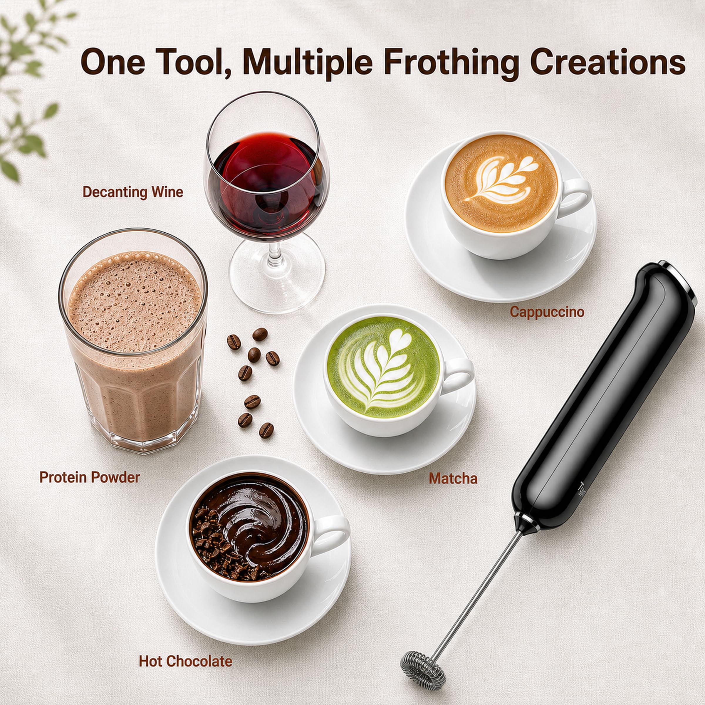 Typhur InstaWhisk creando espuma de matcha homogénea y sin grumos
