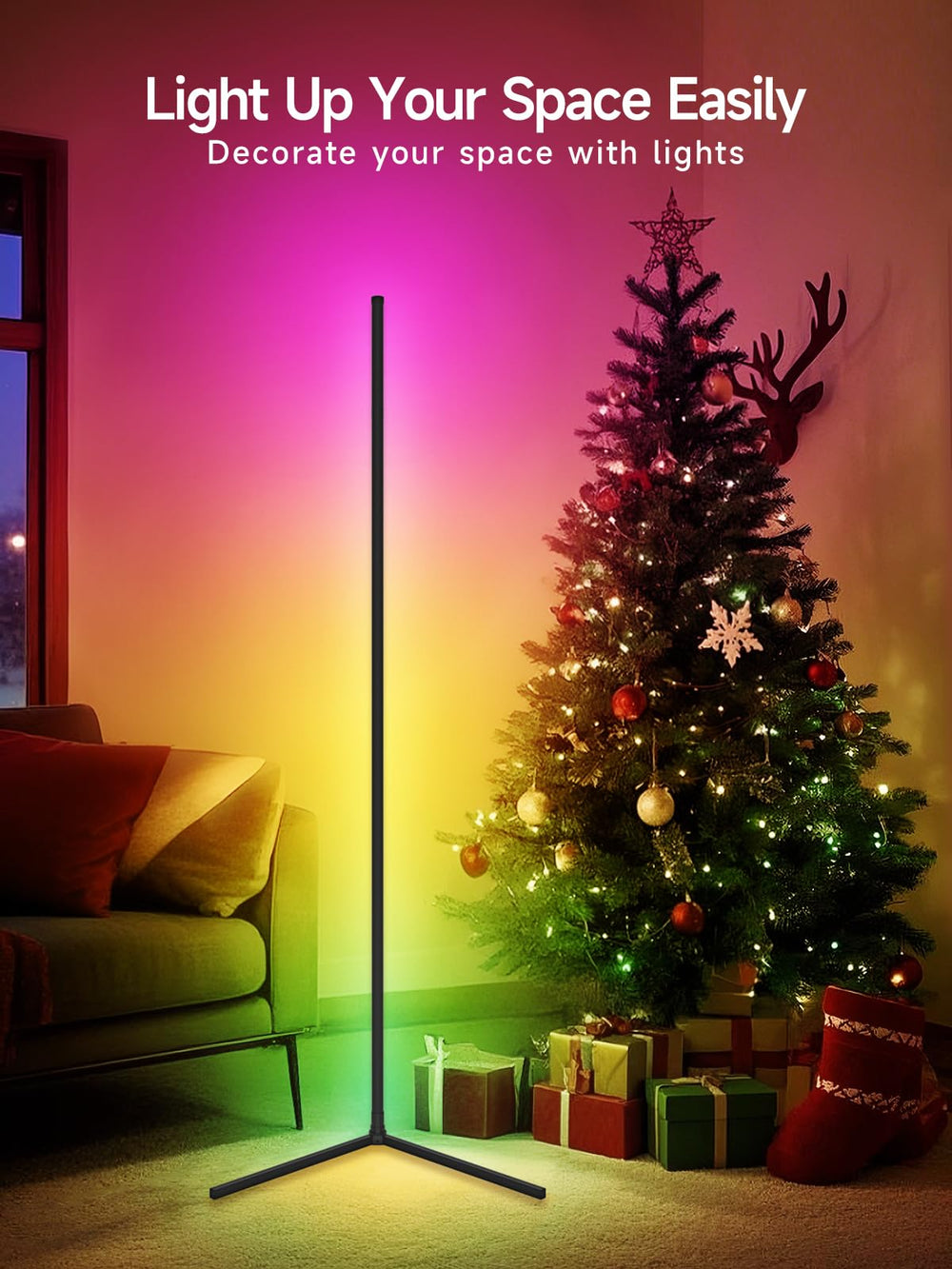 Tyute lámpara mostrando varios colores para personalizar ambiente
