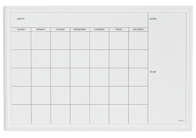 U Brands size scale with common objects showing 30 by 20 inch dimensions for proper fit