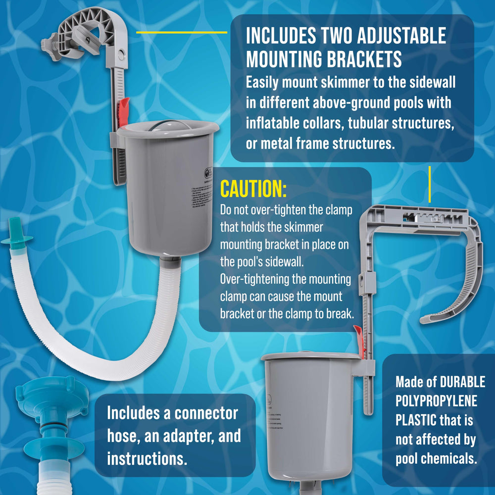 U.S. Pool Supply soporte ajustable montado, adaptación a distintos muros