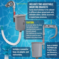 U.S. Pool Supply soporte ajustable montado, adaptación a distintos muros