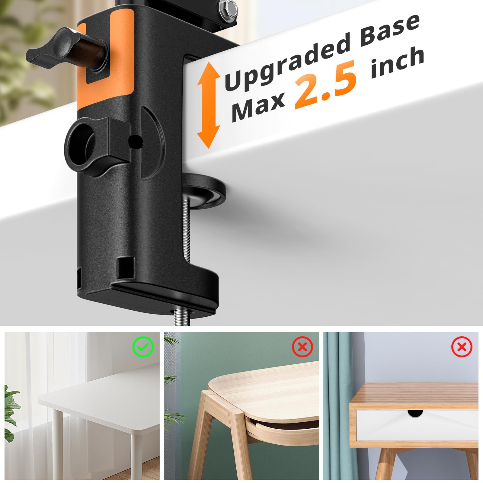 UBeesize abrazadera C sujeta mesa con firmeza optimizando espacio de trabajo