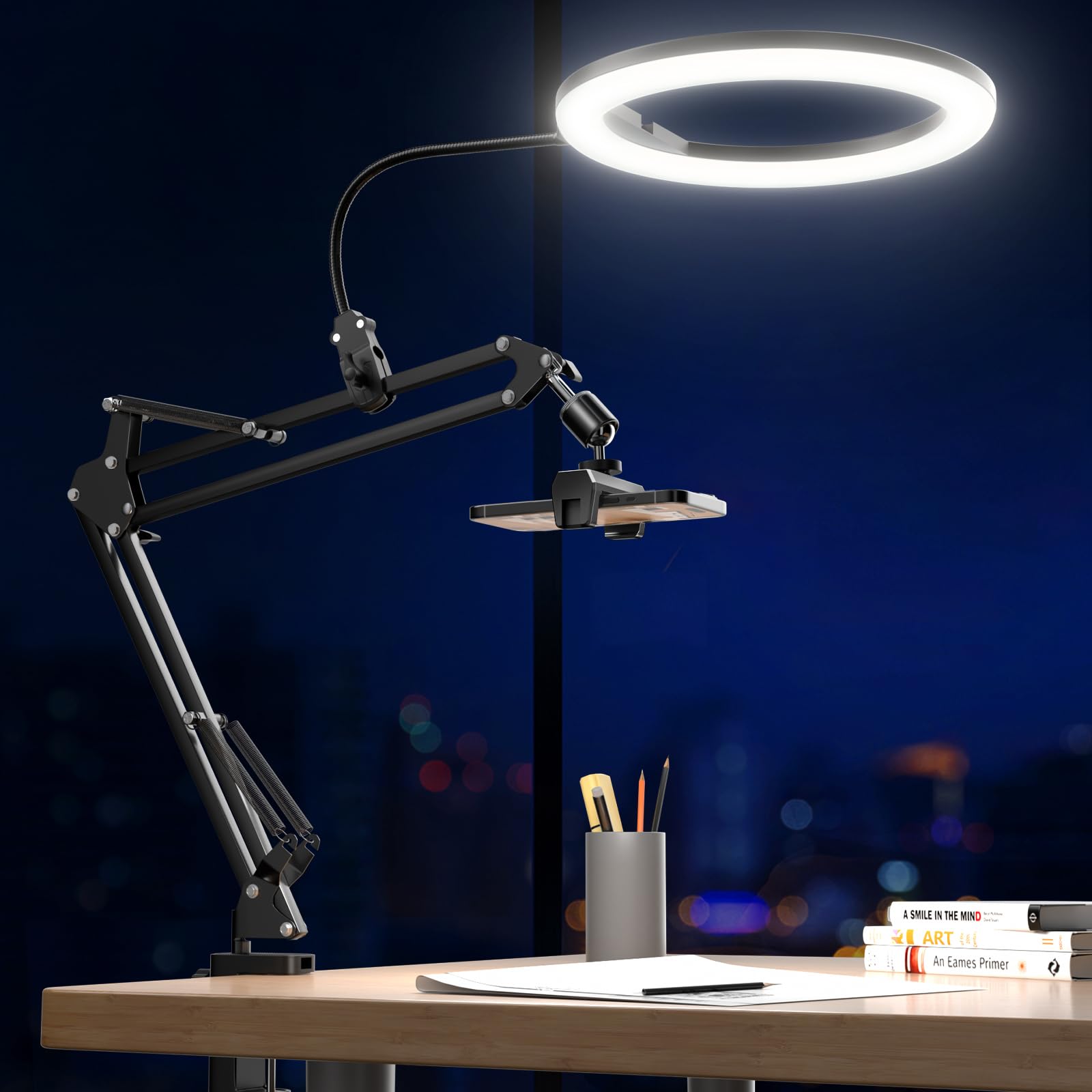 UBeesize anillo LED frontal con control de brillo y colores muestra ventaja profesional