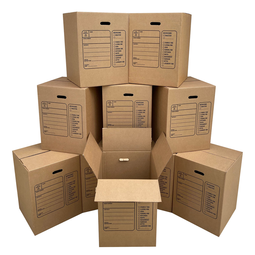 Uboxes paquete frontal de 10 cajas grandes con asas, fácil transporte