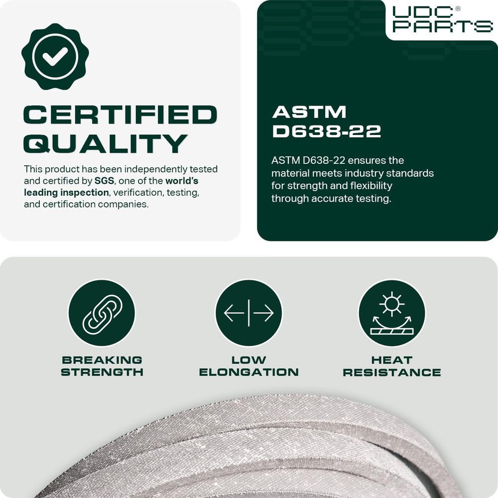 UDC Mower Belts cortacésped en césped con correa nueva, corte uniforme