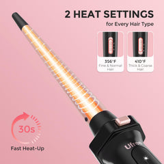 Ufree ceramic barrel closeup highlighting even heat distribution