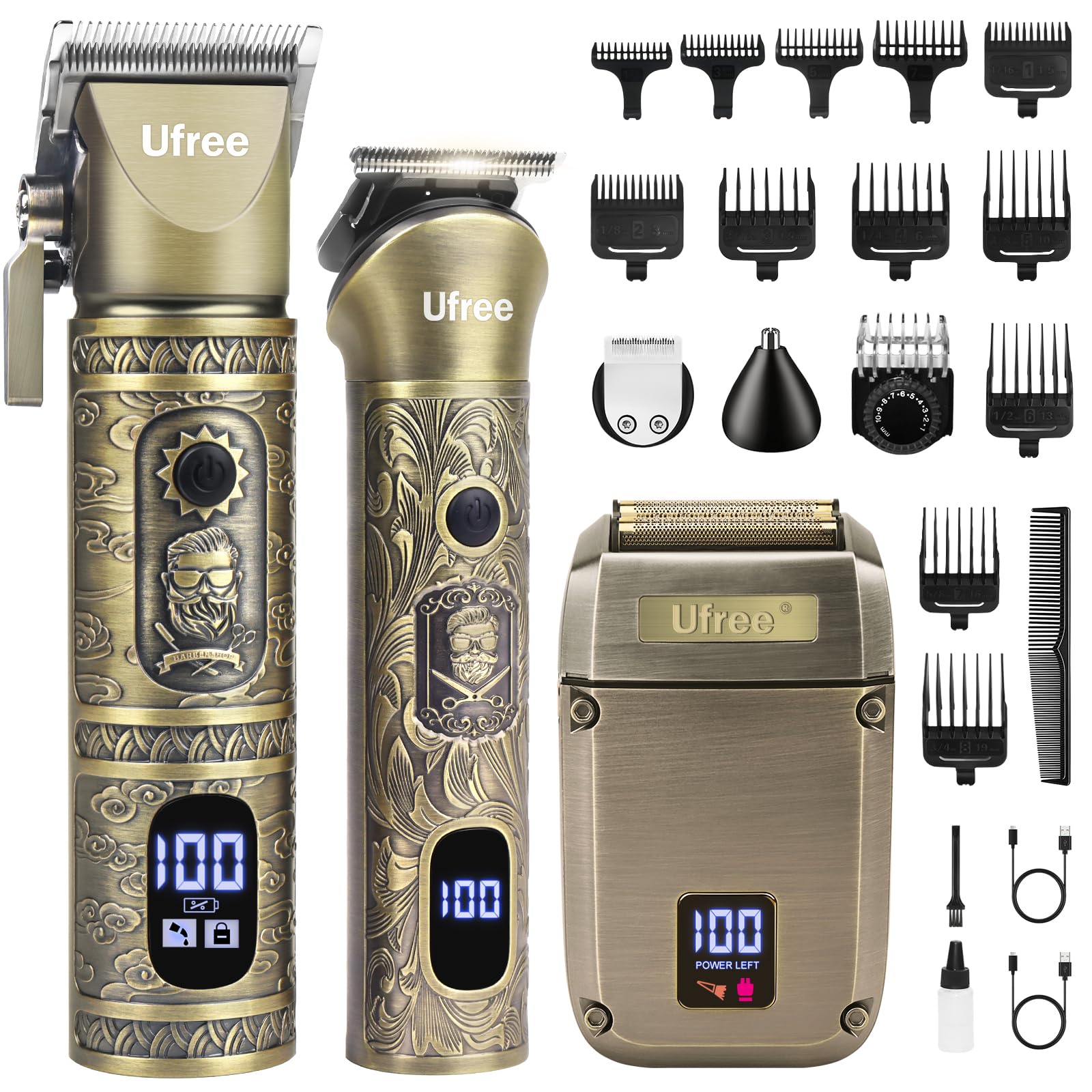 Ufree frontal del kit empaquetado mostrando el set completo y portabilidad