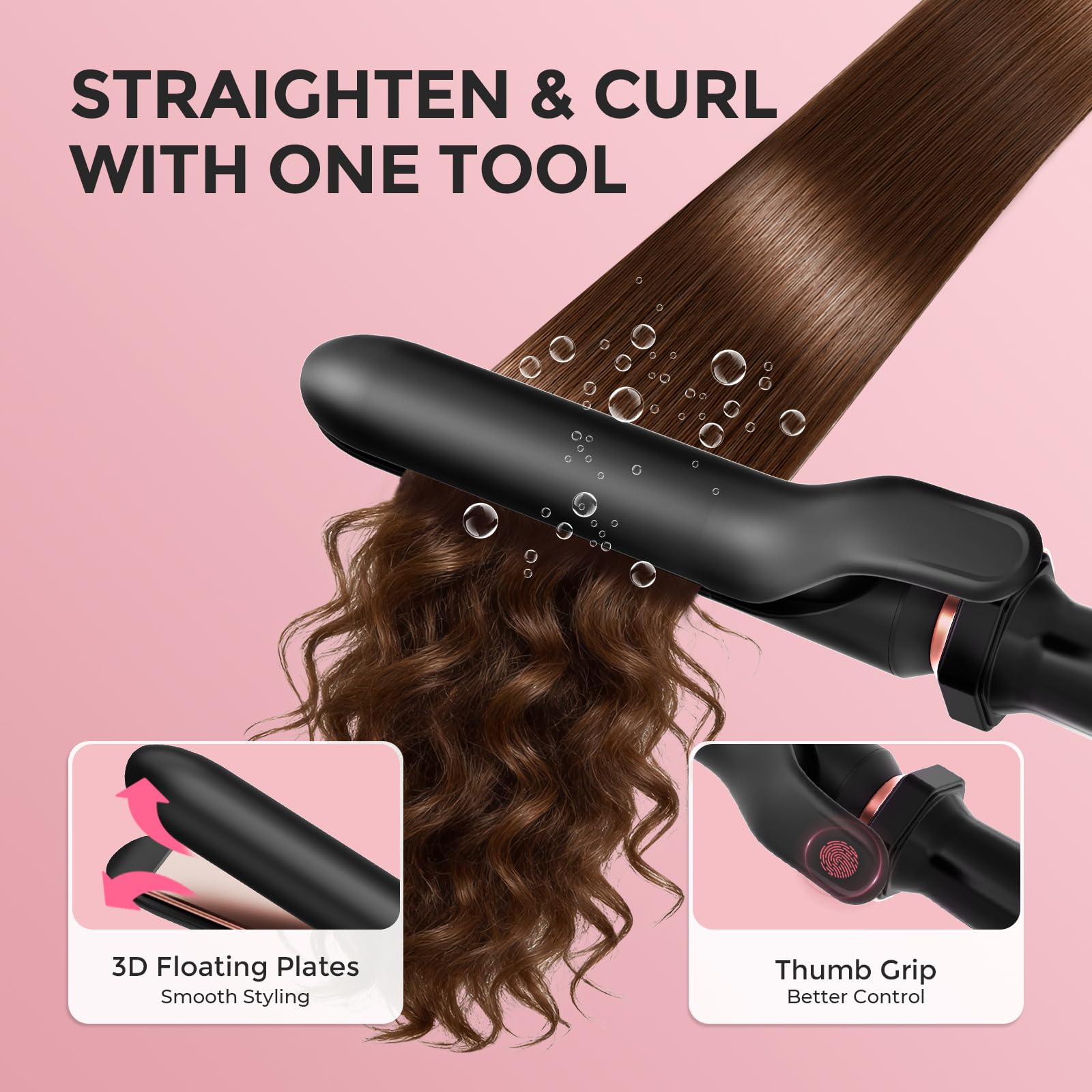 Ufree styling in use creating loose waves with salon-like finish
