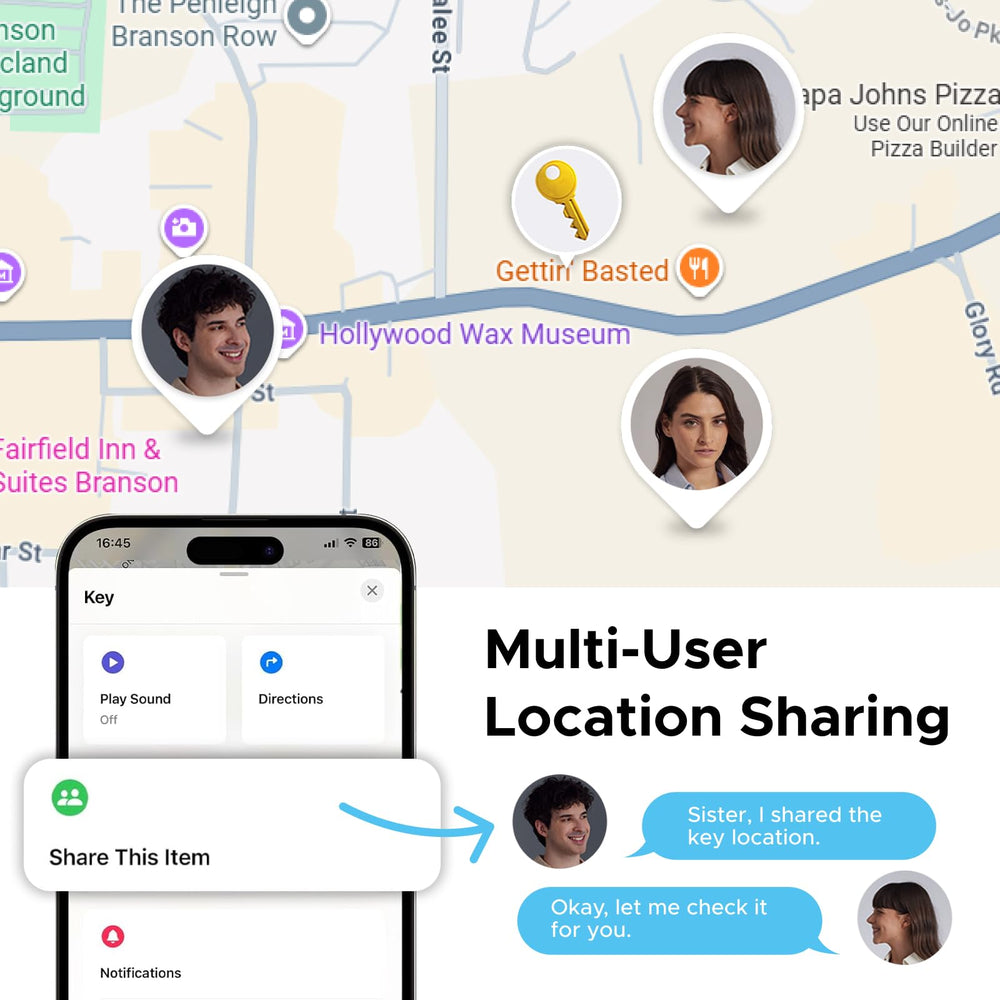 UGREEN pantalla de app en Modo Perdido, facilita dejar contacto y recuperar objetos