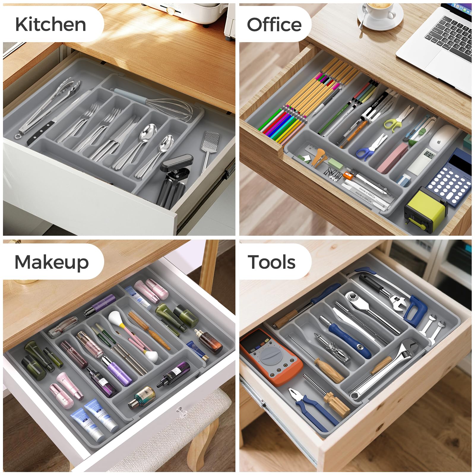 ukeetap organizador usado para cosméticos y accesorios en tocador