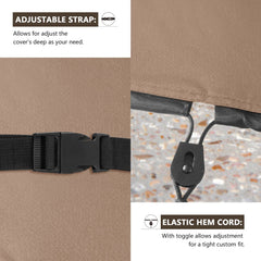 ULTCOVER cordones elásticos y clips asegurando la funda contra viento