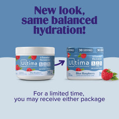 Ultima Replenisher etiqueta de nutrición, información de electrolitos visible