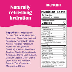 Ultima Replenisher raspberry powder texture in spoon revealing fine mixable electrolyte blend