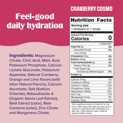 Polvo fino Cranberry Cosmo de Ultima Replenisher mostrando textura y mezcla