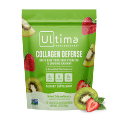 Ultima Replenisher paquete frontal mostrando los 13 stickpacks y diseño claro