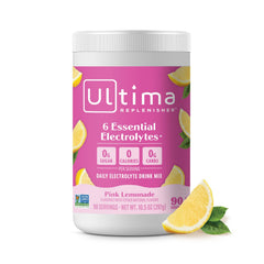 Ultima Replenisher lata frontal mostrando el envase y beneficio de 90 servicios