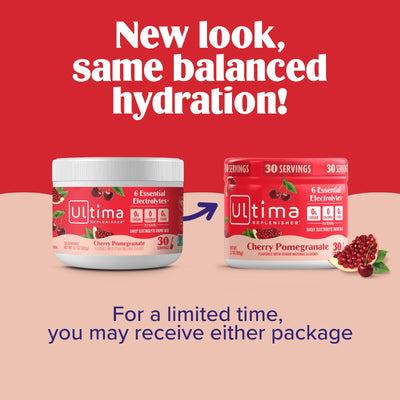 Ultima Replenisher scoop filled with powder ready to mix for easy serving