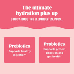 Ultima Replenisher stickpack disolviéndose en agua, hidratación instantánea