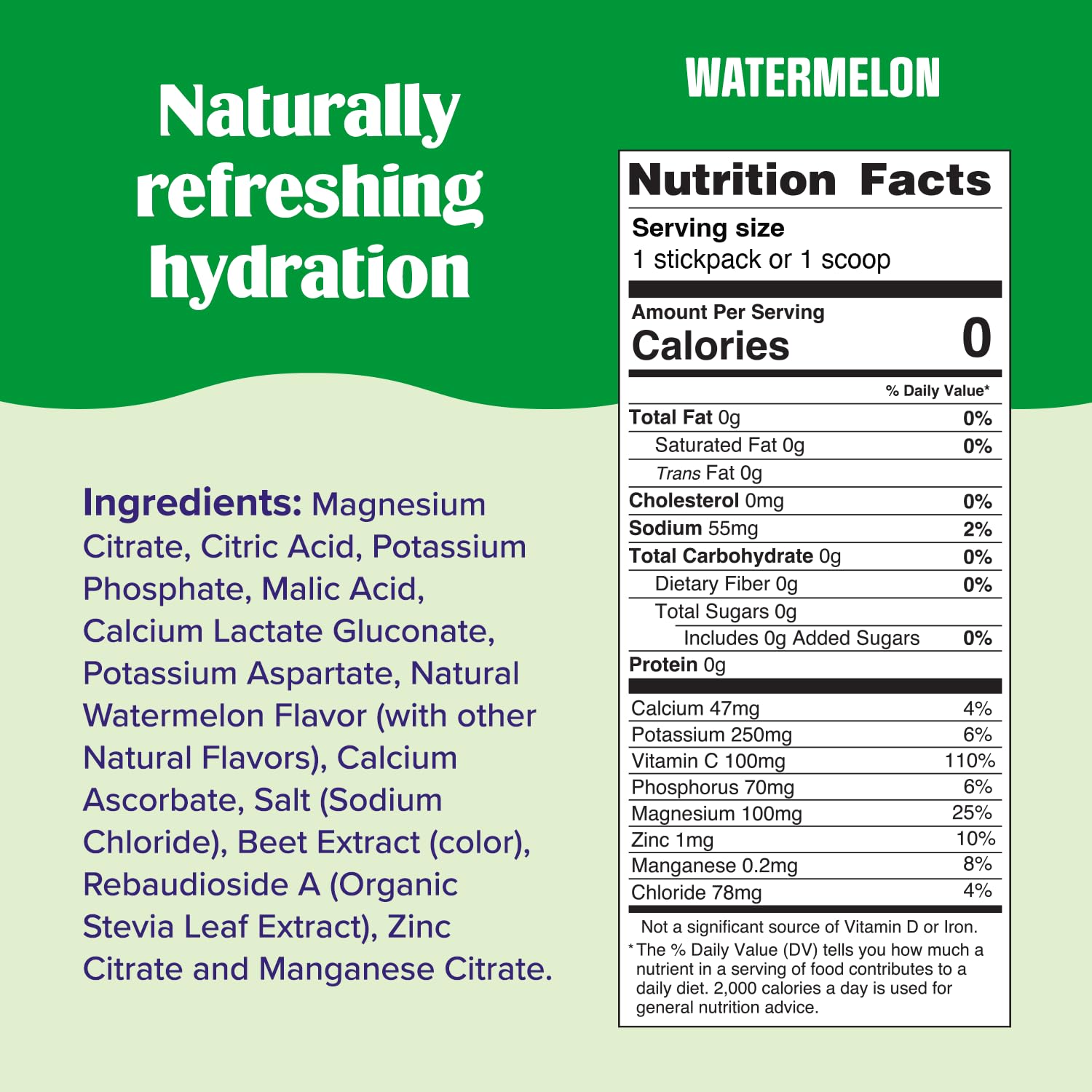 Ultima Replenisher watermelon powder texture highlighting quick-dissolve benefit