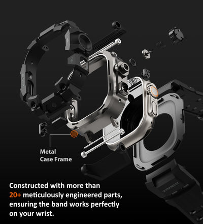 ULTIMAL watch on hiker wrist showing rugged protection during outdoor activity