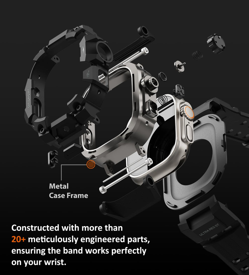 ULTIMAL watch on hiker wrist showing rugged protection during outdoor activity