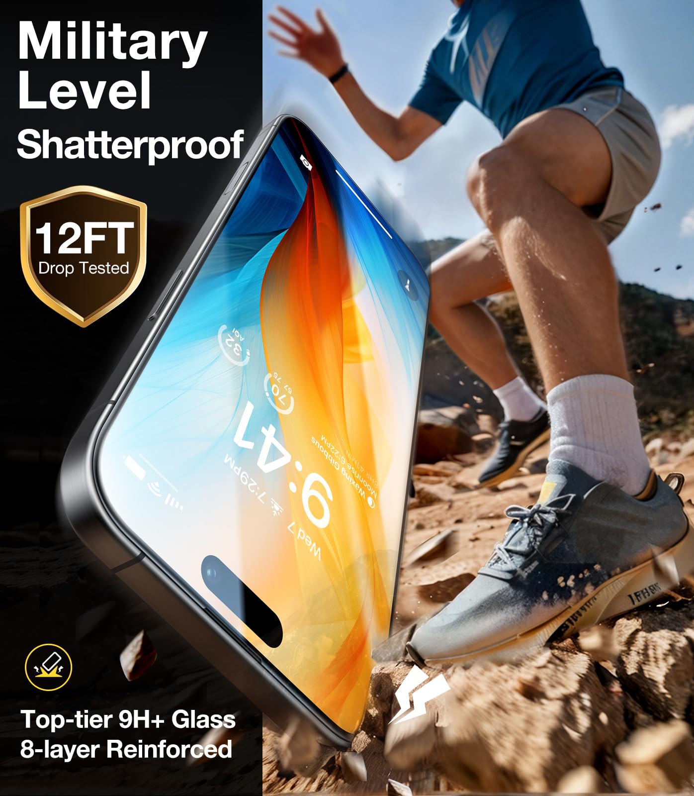 UltraGlass pack de dos unidades con accesorios para instalación rápida