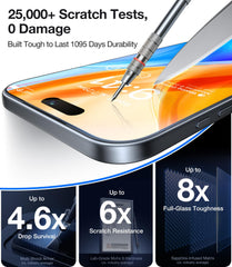 UltraGlass protector colocado en iPhone 17, visual invisible y tacto preciso