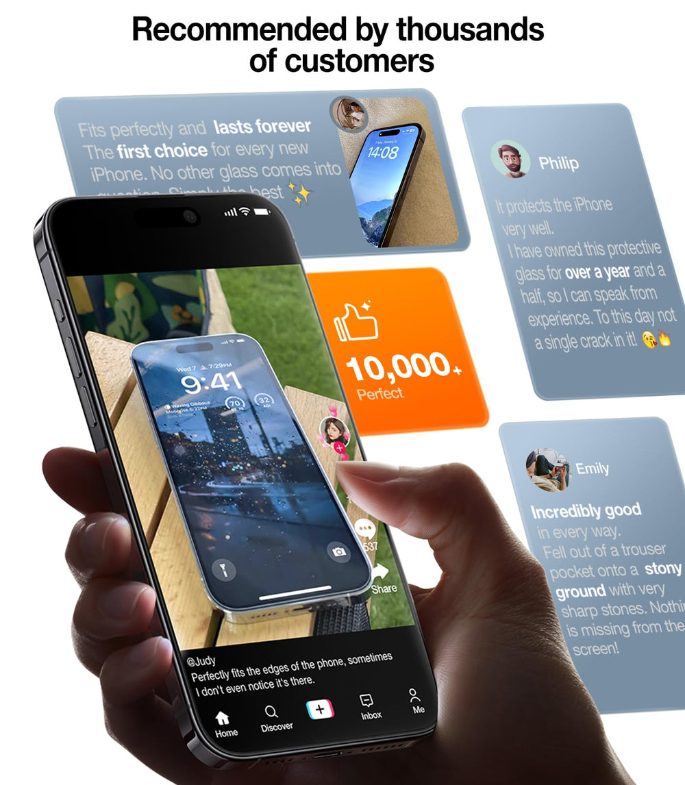 UltraGlass protector en uso diario manteniendo sensibilidad táctil