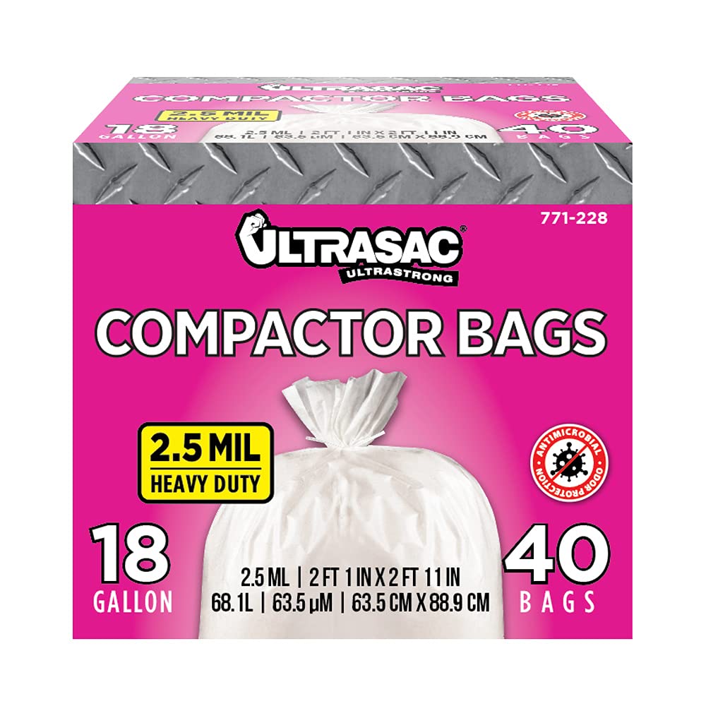 Ultrasac frente del paquete mostrando cantidad y tamaño, práctico para almacenamiento