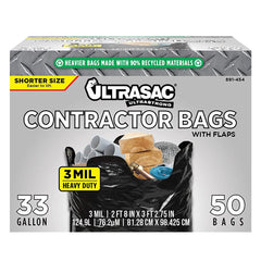 Ultrasac frente del paquete mostrando 50 bolsas y etiqueta clara