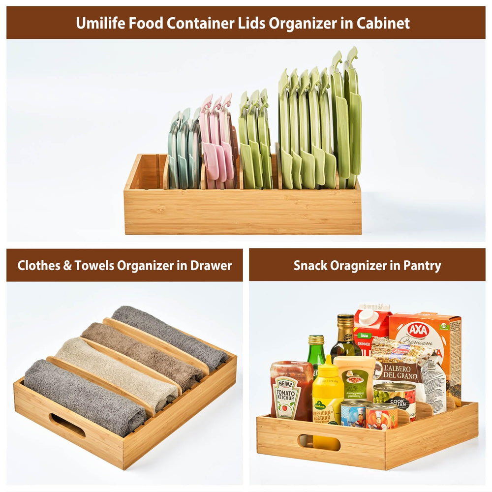 Umilife organizer on kitchen shelf in lifestyle setting improving organization