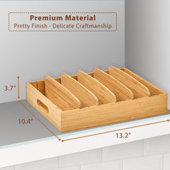 Umilife top view highlighting five adjustable dividers for customizable storage