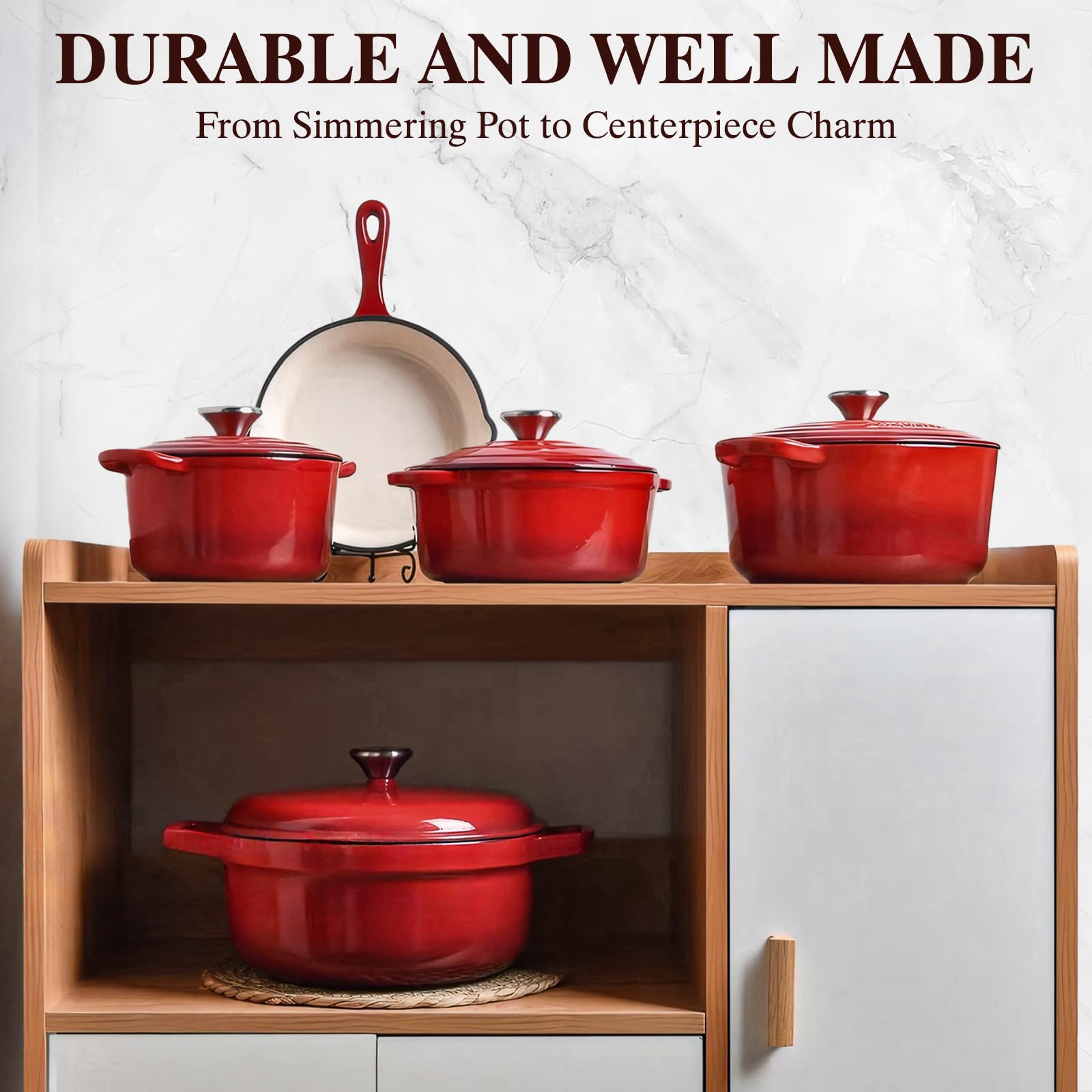Umite Chef Dutch oven served on dining table in a home kitchen, highlighting stylish presentation