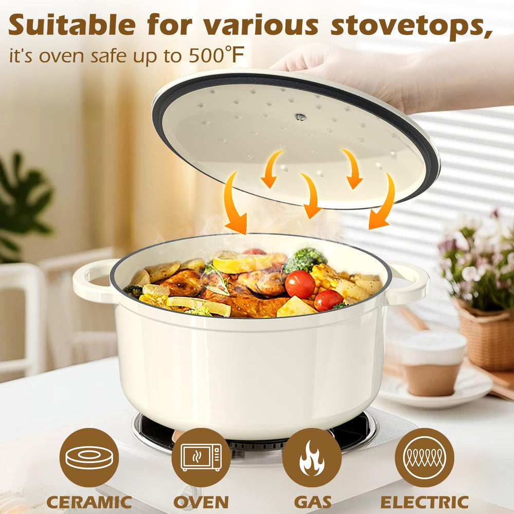 Umite Chef comparación de tamaño 5QT ideal para 4-6 porciones familiares