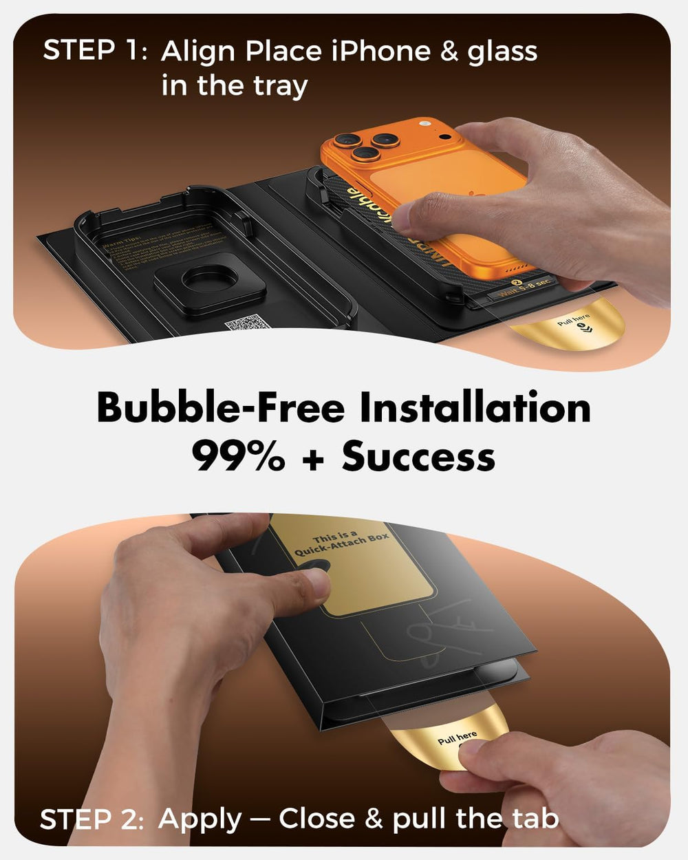 UNBREAKcable kit de instalación en uso para colocación sin polvo y sin burbujas