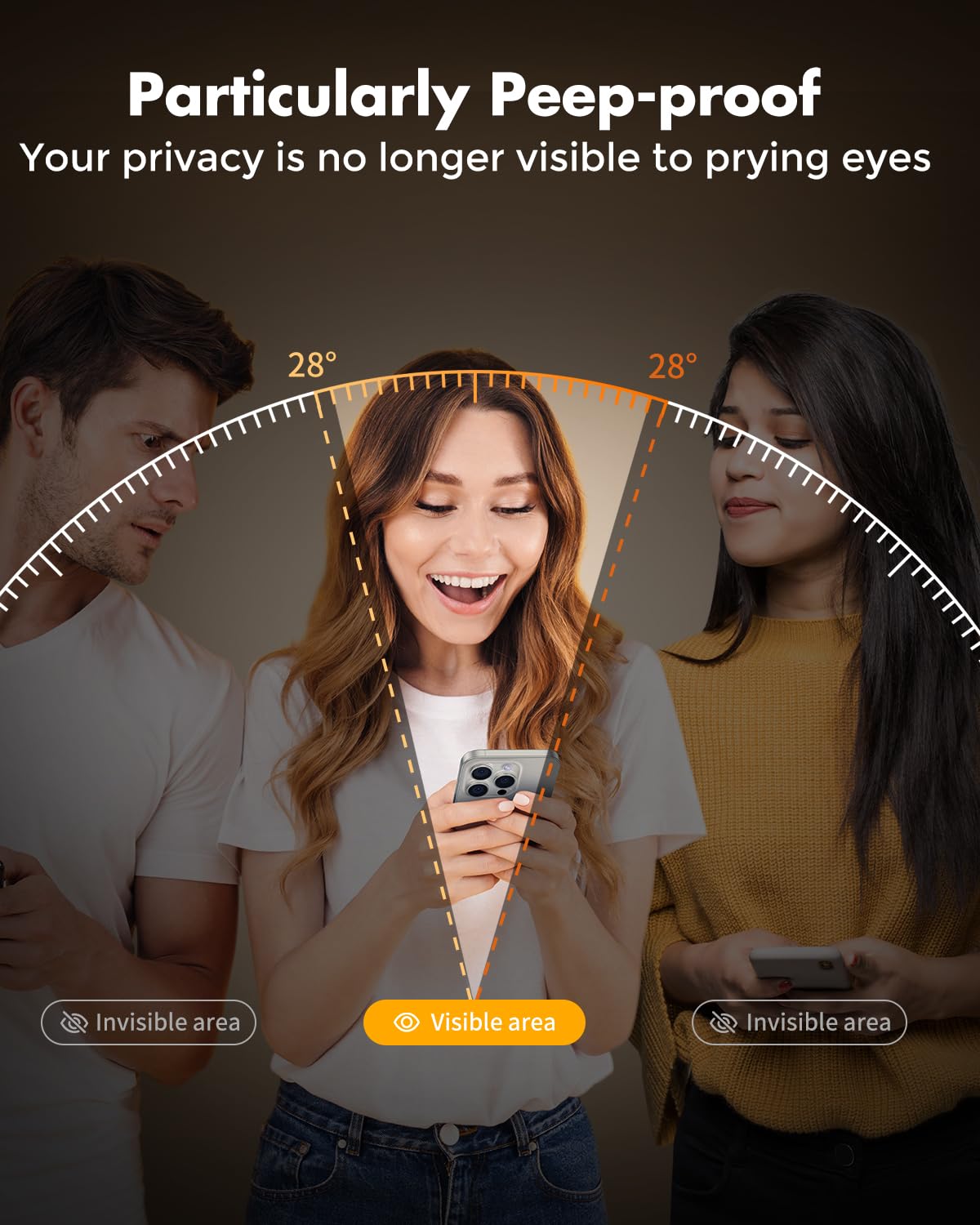 UNBREAKcable protector en uso en metro protege la privacidad