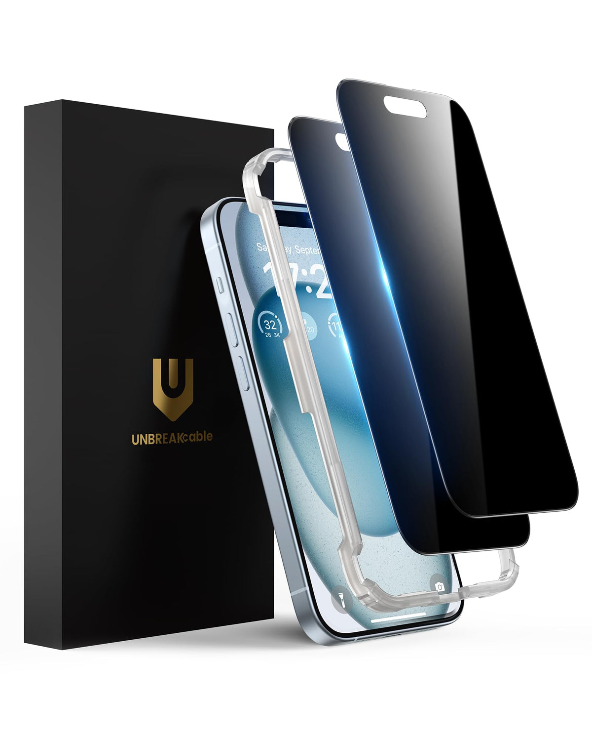 UNBREAKcable protector frontal y empaque, protege y ofrece privacidad