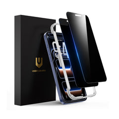 UNBREAKcable protector frontal empaquetado mostrando cobertura total y beneficio privacidad
