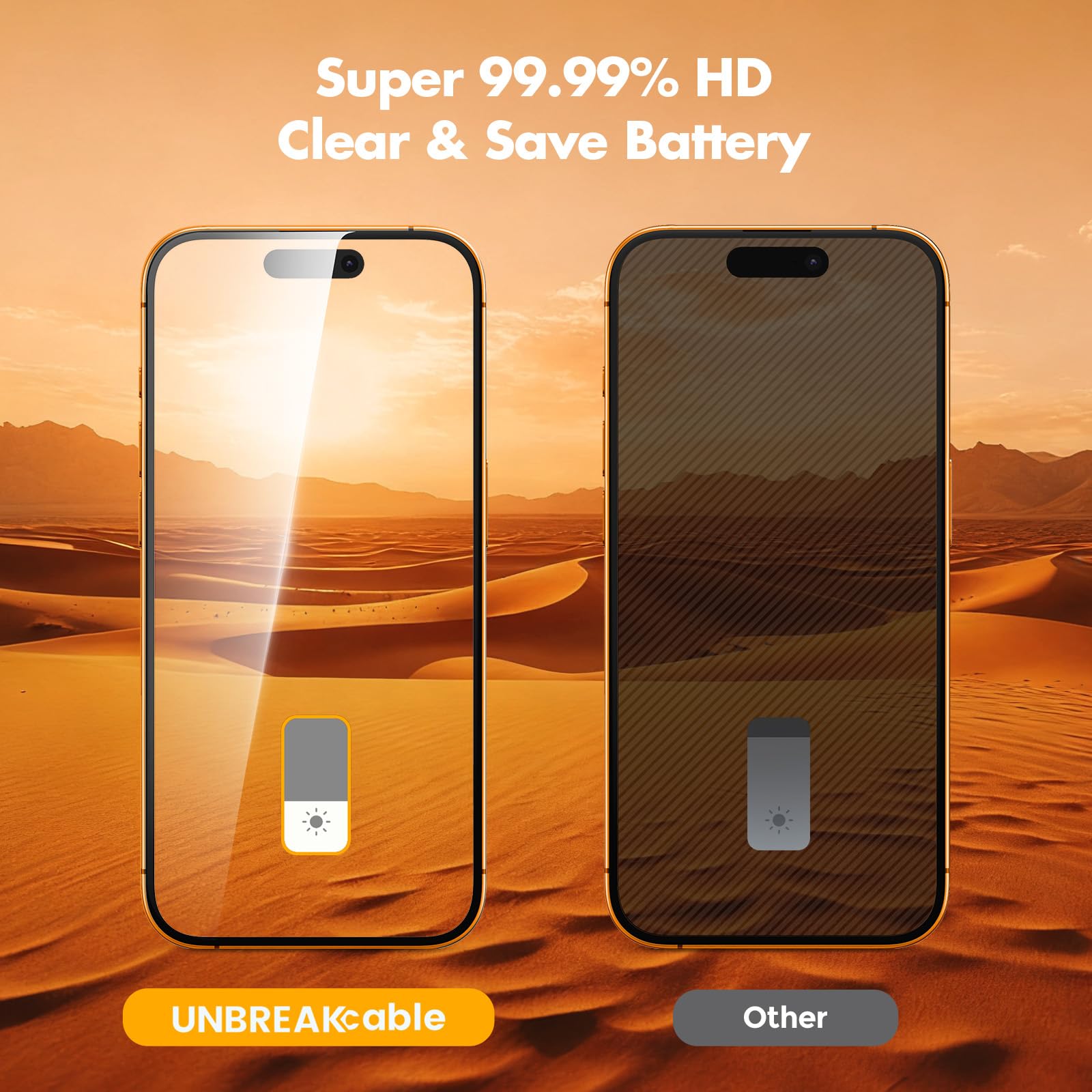 UNBREAKcable protector colocado en iPhone 17 Pro Max con ajuste total