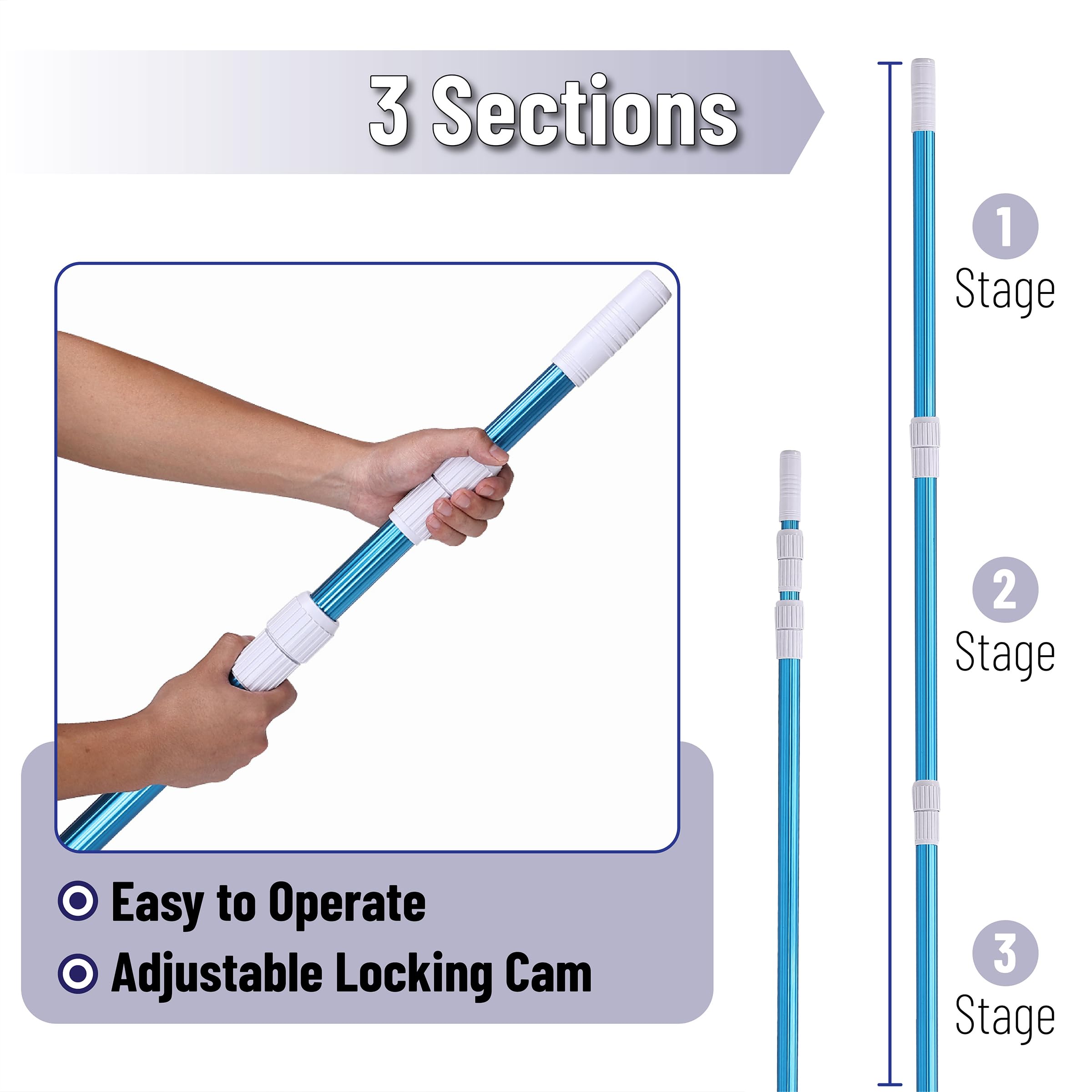 Mano sujetando el agarre ergonómico UNCO para mayor control y comodidad al limpiar
