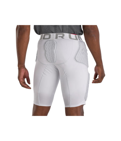 Under Armour close-up of McDavid HEX padding and hard thigh plate for impact absorption