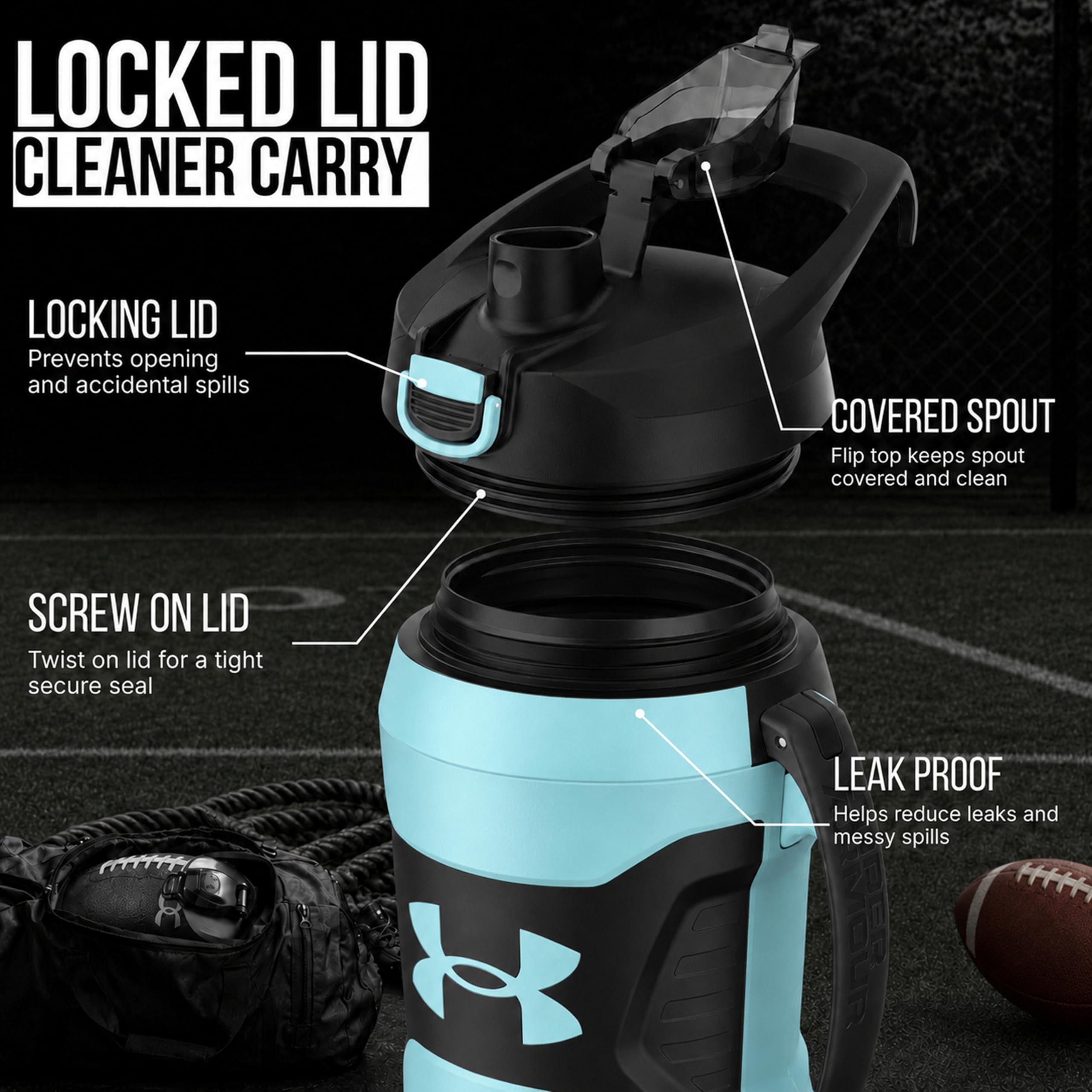 Under Armour tapa autodescargante apta para lavavajillas que evita acumulación