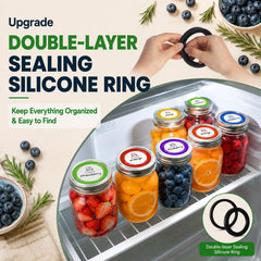 UNERVER M11 cinco tapas de boca normal compatibles con frascos comunes