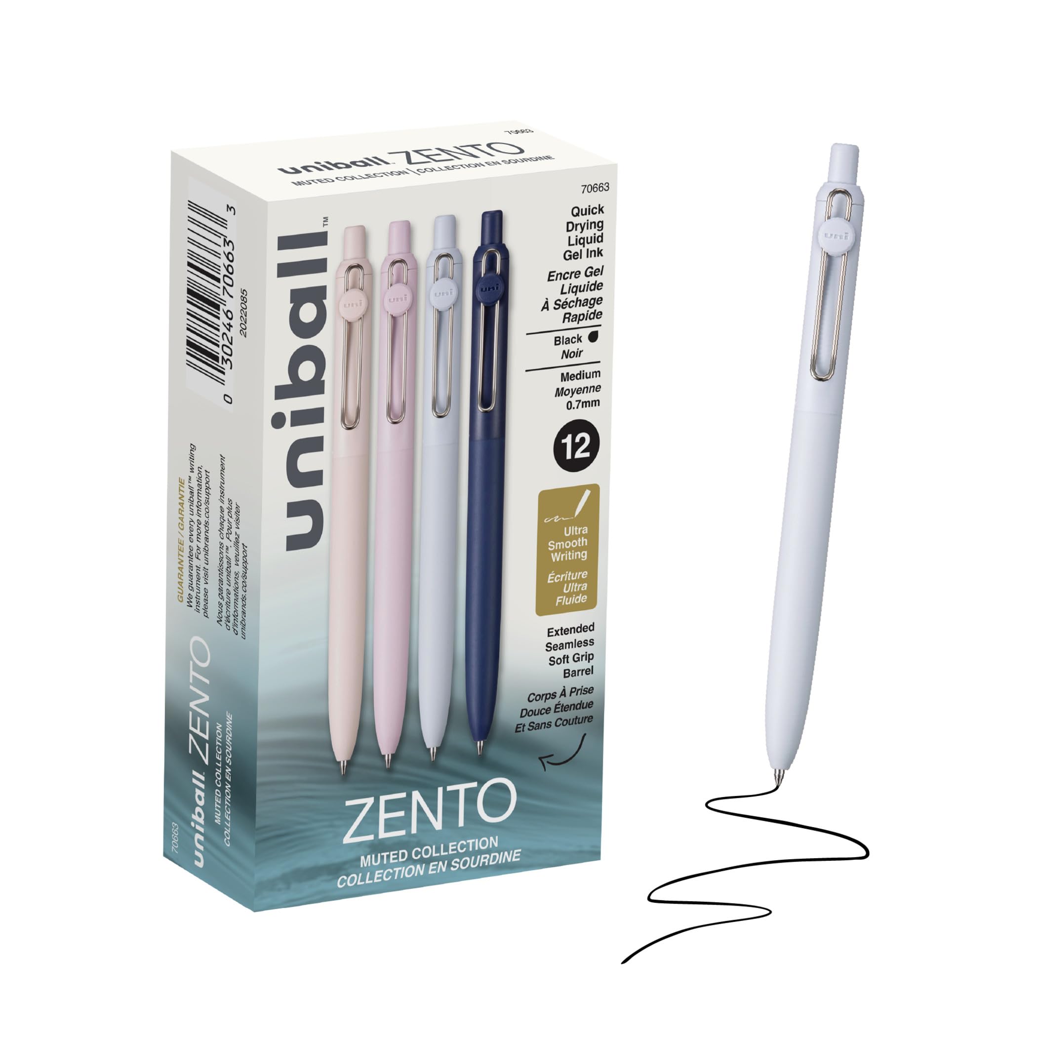 uniball Zento pack frontal de 12 bolígrafos con apariencia profesional y ahorro