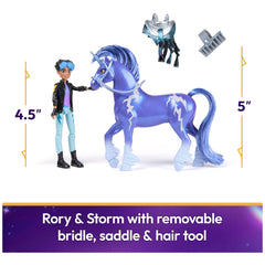 Unicorn Academy Storm de perfil con marcas Weather Magic y crin peinable
